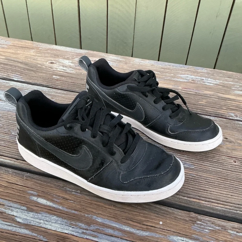 Nike Big Kids Court Borough Low EP Casual Sneakers Shoes Black Size 7Y